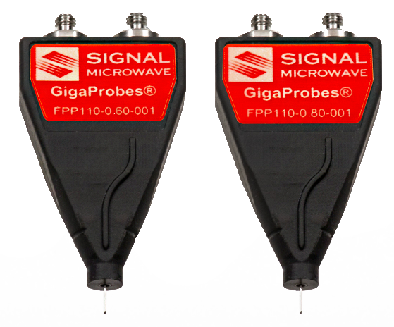 GigaProbes FPP70 differential probes on PCB