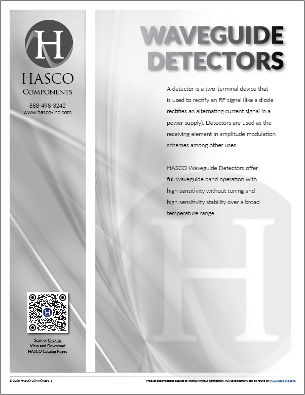Waveguide Detectors Catalog Cover