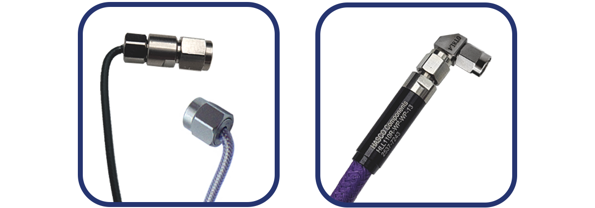 Height comparison: Littlebend vertical bend versus a right-angle adapter stack